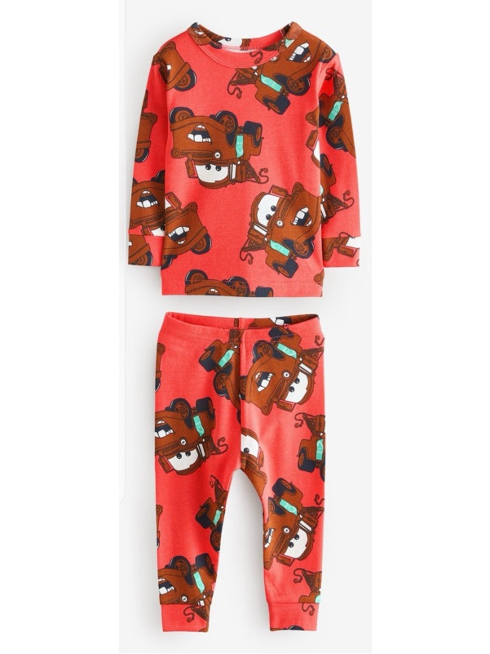 Disney GAP Pixar Size 4 Cars Mater Print Long Sleeve Pajamas Organic Cotton